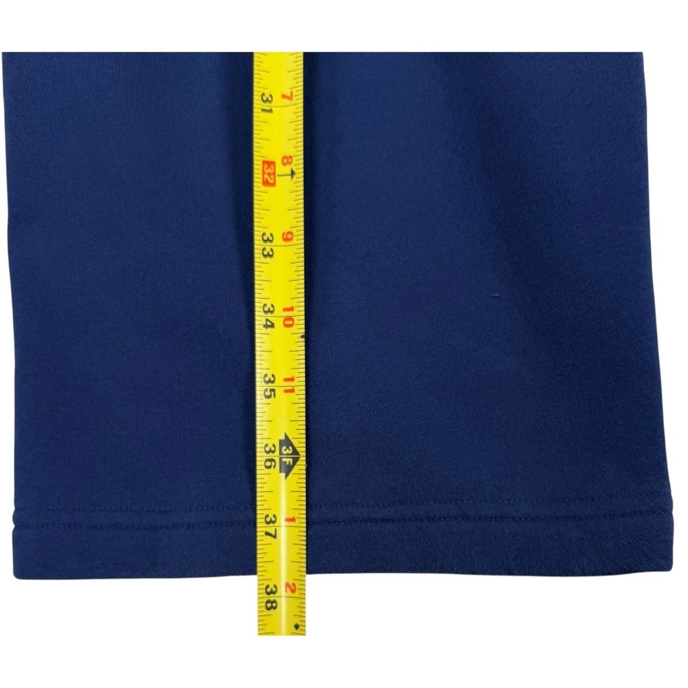 Adidas Mens Small‎ Blue Fleece Sweatpants Wide Leg Athletic Lounge Pants